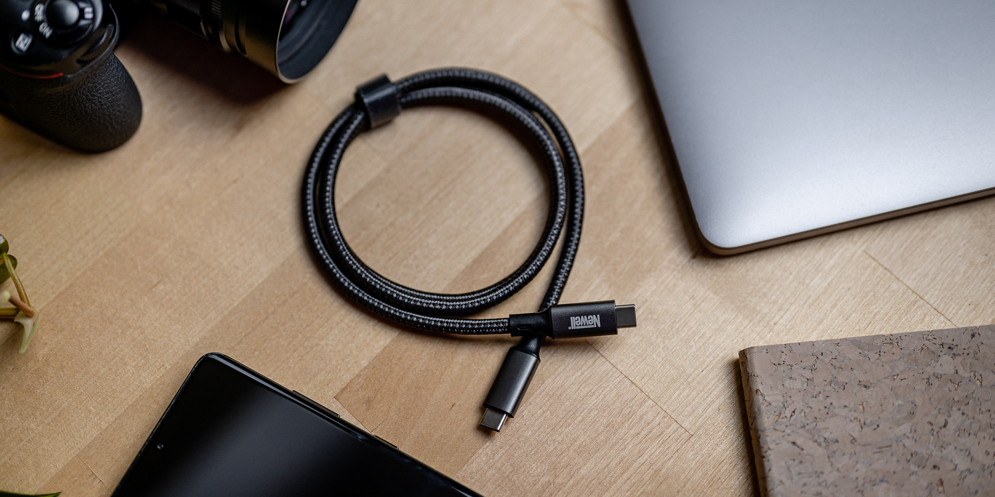 Kabel Newell USB C - USB-C  4.0 - 1 m, grafitowy